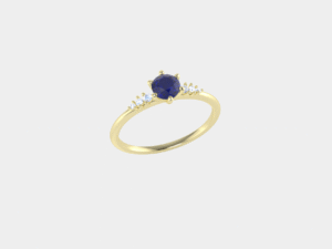 Blue lagoon - 14kt Plavi safir & DIA