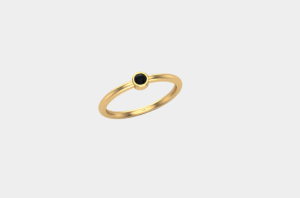 Lady in black - 14kt black DIA